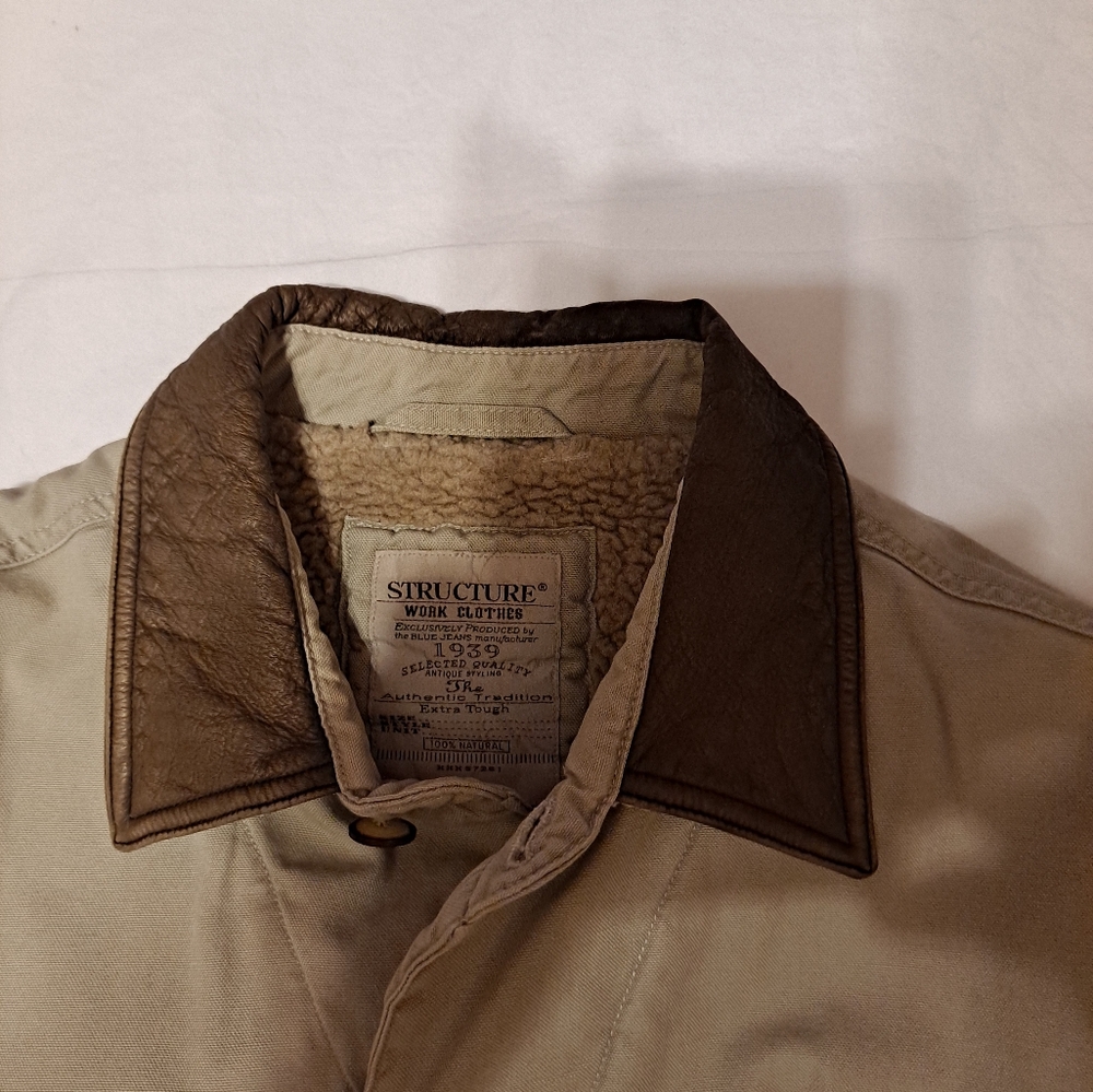 Structure Work Clothes Vintage Mens Barn Chore Coat SZ LG - Picture 8 of 8